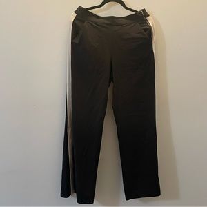 Athleta Track Pants White Stripe Size 10 Black